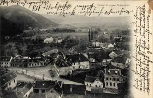 Ak Pitten Niederösterreich, Talansicht gegen Seebenstein