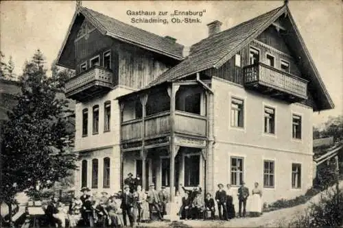 Ak Schladming Steiermark, Gasthaus zur Ennsburg