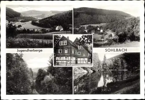 Ak Netphen im Siegerland, Jugendherberge Sohlbach, Panorama vom Ort