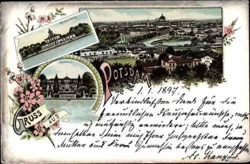 Litho Potsdam in Brandenburg, Marmor Palais, Sanssouci