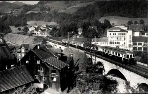 Foto Ak Fotograf Carl Bellingrodt, Deutsche Eisenbahn, Viadukt