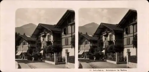 Stereo Foto Matten bei Interlaken Kt. Bern Schweiz, Holzhäuser