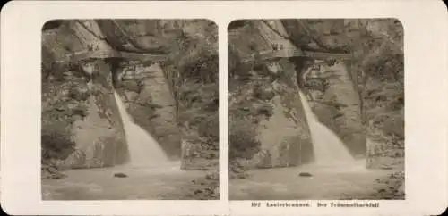 Stereo Foto Lauterbrunnen Kanton Bern, Trümmelbachfall