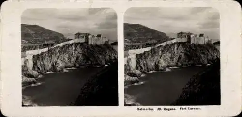 Stereo Foto Ragusa Dubrovnik Kroatien, Fort Lorenzo