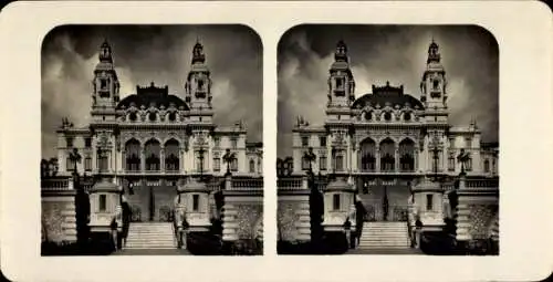 Stereo Foto Monte Carlo Monaco, Kasino, Vorderansicht