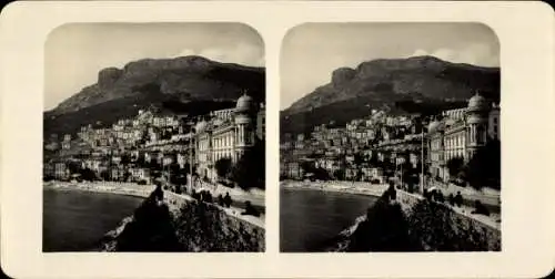 Stereo Foto Monaco, Blick auf die Straße von Monte Carlo