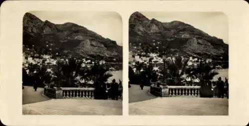 Stereo Foto Monte Carlo Monaco, Blick von St. Roman