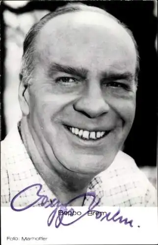 Ak Schauspieler Beppo Brem, Portrait, Autogramm