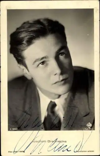 Ak Schauspieler Joachim Brennecke, Portrait, Film Foto Verlag A 3503/2, Autogramm