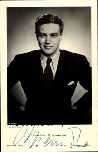 Ak Schauspieler Joachim Brennecke, Portrait, Film Foto Verlag A 3626/1, Autogramm