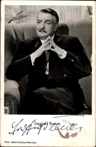 Ak Schauspieler Siegfried Breuer, Portrait, Autogramm