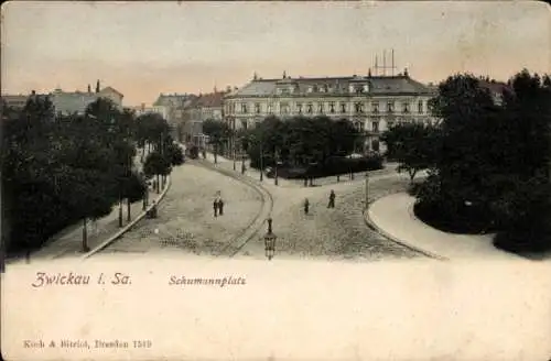 Ak Zwickau in Sachsen, Schumannplatz