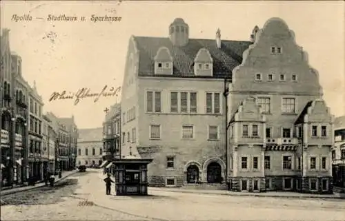 Ak Apolda in Thüringen, Stadthaus, Sparkasse