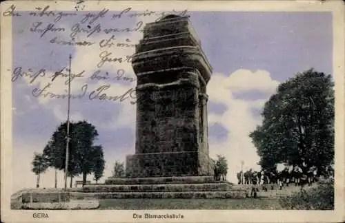 Ak Gera in Thüringen, Bismarcksäule