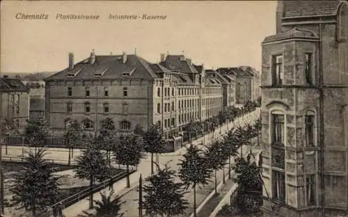 Ak Chemnitz in Sachsen, Planitzstraße, Infanterie Kaserne, Außenansicht