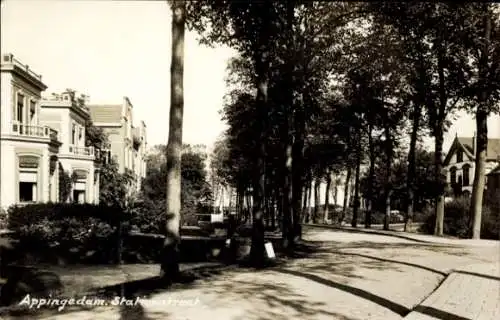 Ak Appingedam Groningen Niederlande, Stationstraat