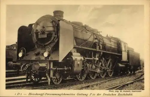 Ak Deutsche Reichsbahn, Heißdampf-Personenzuglokomotive Gattung P10