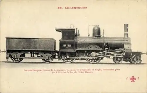 Ak Französische Eisenbahn, Lokomotive Nr. 132