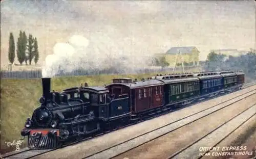 Ak Orient-Express, in der Nähe von Konstantinopel, Eisenbahn