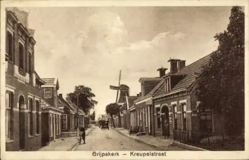 Ak Grijpskerk Groningen Niederlande, Kreupelstraat, Molen