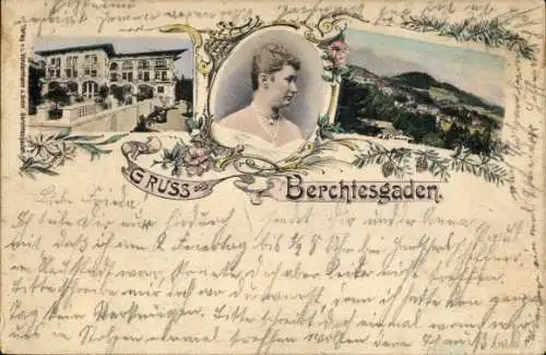 Ak Berchtesgaden in Oberbayern, Kaiserin Auguste Viktoria, Stadtansichten