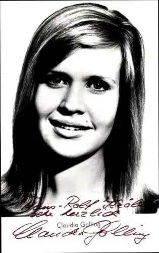 Ak Schauspielerin Claudia Golling, Portrait, Autogramm