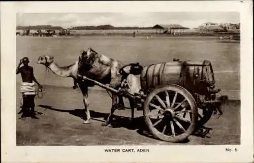 Ak Aden Jemen, Wassertransport, Kamelfuhrwerk