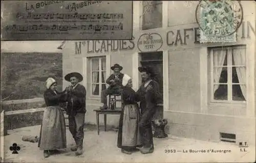 Ak Auvergne, Tänzer in Volkstrachten