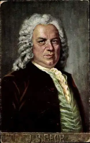 Künstler Ak Eichhorn, Komponist Johann Sebastian Bach, Portrait