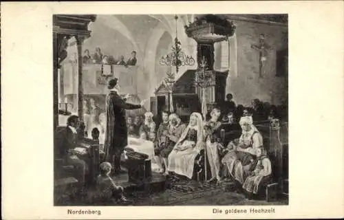 Künstler Ak Nordenberg, Die goldene Hochzeit