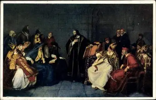 Künstler Ak Lessing, C. F., Jan Hus zu Konstanz