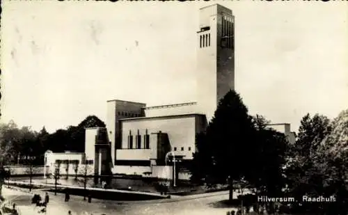 Ak Hilversum Nordholland Niederlande, Rathaus