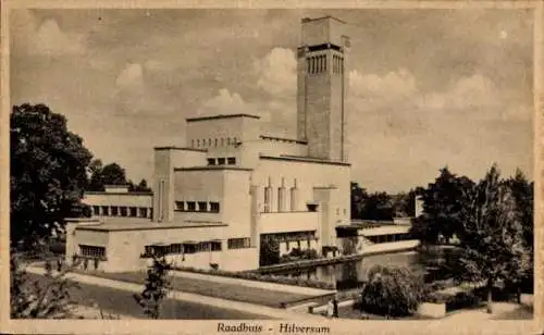 Ak Hilversum Nordholland Niederlande, Rathaus