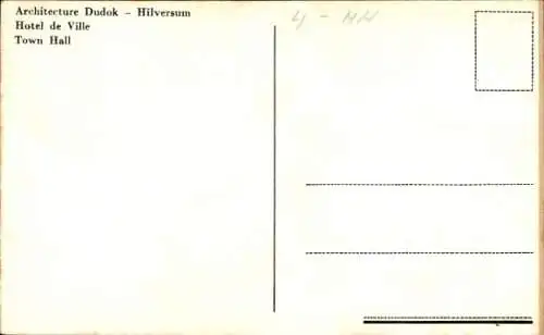 Ak Hilversum Nordholland Niederlande, Rathaus