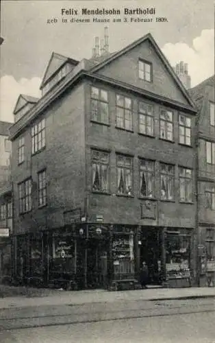 Ak Hamburg Mitte Altstadt, Geburtshaus Felix Mendelsohn Bartholdi