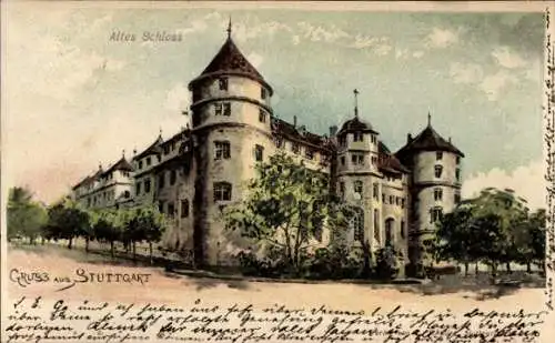 Ak Stuttgart in Württemberg, Altes Schloss