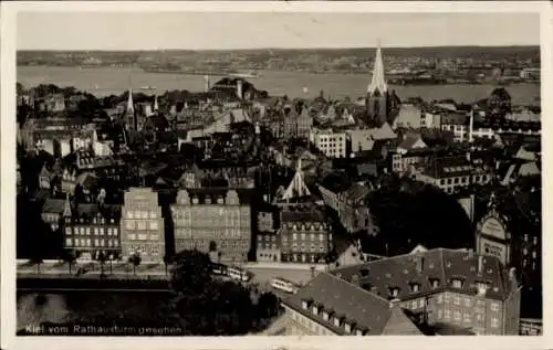Ak Kiel, Gesamtansicht, Blick vom Rathausturm