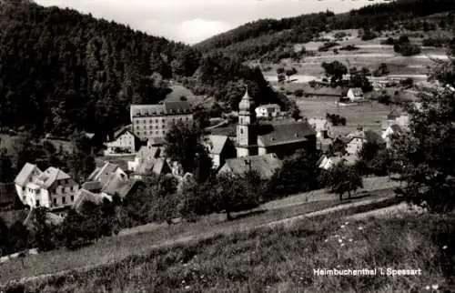 Ak Heimbuchenthal im Spessart, Teilansicht, Kirche