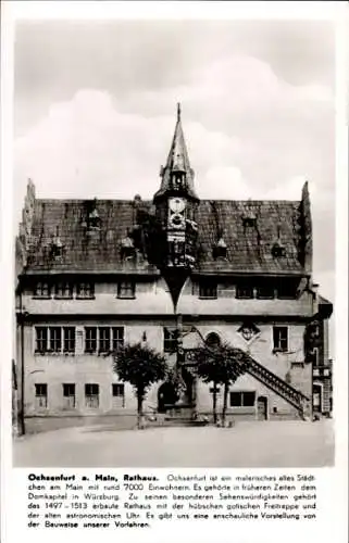 Ak Ochsenfurt am Main Unterfranken, Rathaus