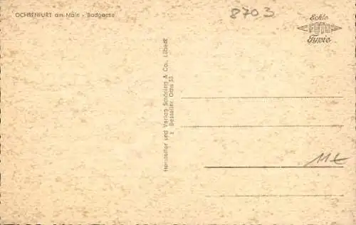 Ak Ochsenfurt am Main Unterfranken, Badgasse