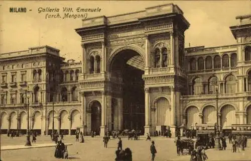 Ak Milano Mailand Lombardia, Galleria Vittorio-Emanuele