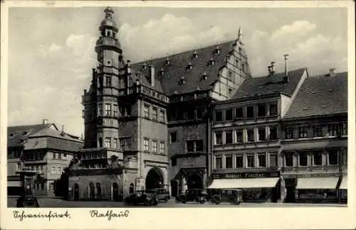 Ak Schweinfurt in Unterfranken Bayern, Rathaus