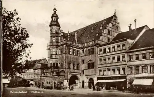 Ak Schweinfurt in Unterfranken Bayern, Rathaus