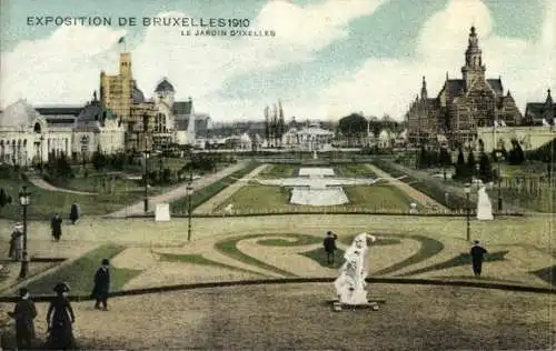 Ak Brüssel Brüssel, Ausstellung 1910, Jardin d’Ixelles