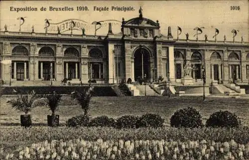 Ak Brüssel Brüssel, Ausstellung 1910, Hauptfassade