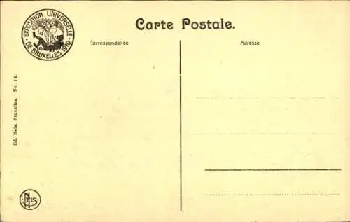 Ak Brüssel Brüssel, Ausstellung 1910, Pavillons von Italien, Uruguay, Fabrique Nationale