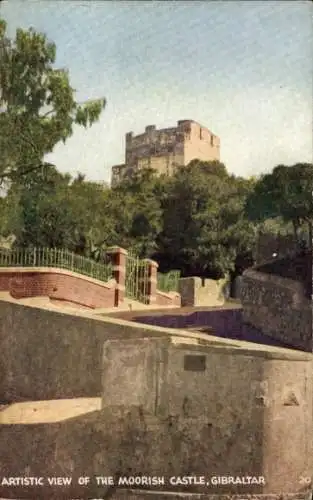 Ak Gibraltar, Teilansicht vom Moorish Castle