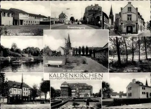Ak Kaldenkirchen Nettetal, kath. Mädchenschule, Grenzübergang, Jugendheim, Heilstätte, Hospital