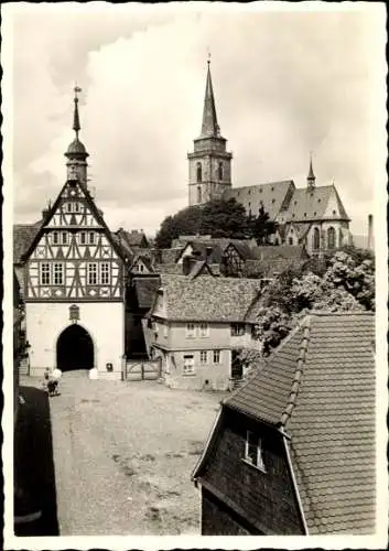 Ak Oberursel im Taunus Hessen, Altes Rathaus, Kirche