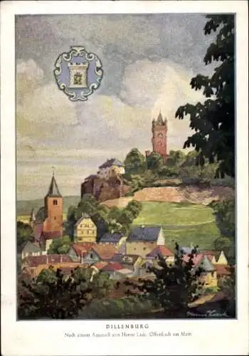 Künstler Ak Lack, Hanns, Dillenburg in Hessen, Teilansicht